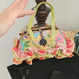 Floral Ruffle Handbag